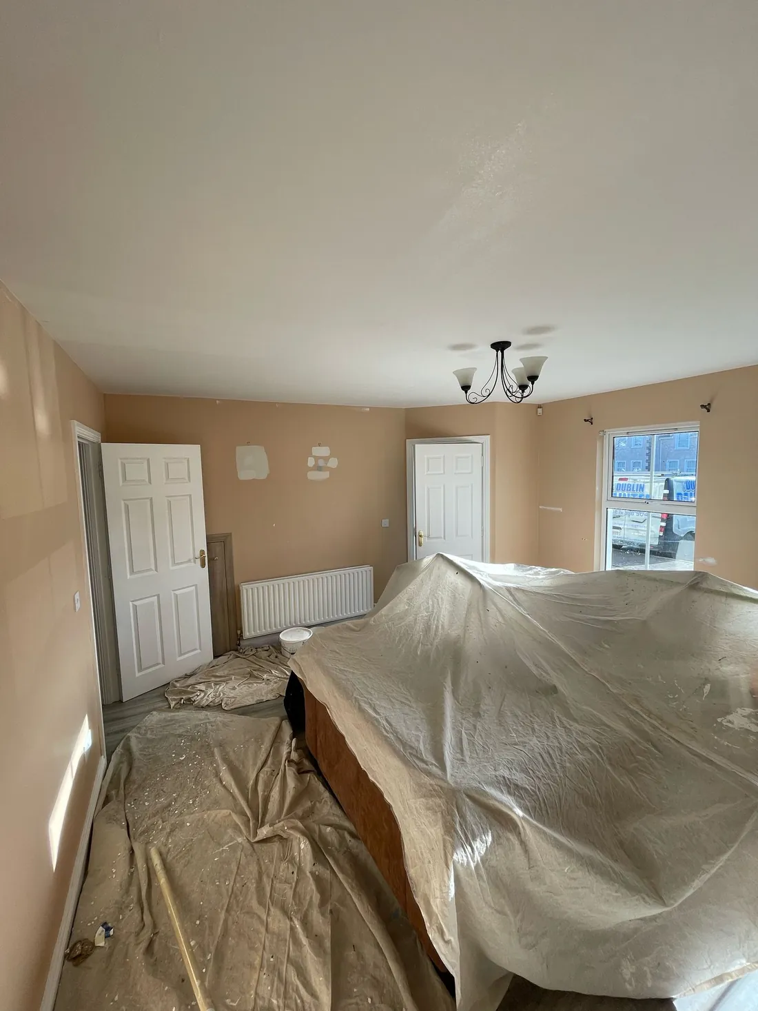 Interior repaint in progress in a Dublin home