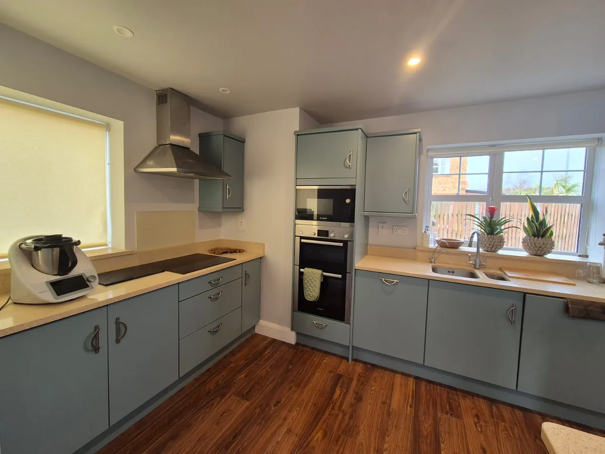 Sprayed kitchen cabinets in a Dublin home by Original Dublin Painter